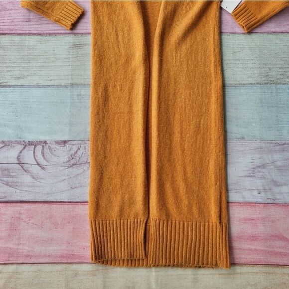 NWT For Love & Lemons Burnt Orange Dylan Open Front Long Duster Cardigan Small - Picture 7 of 10